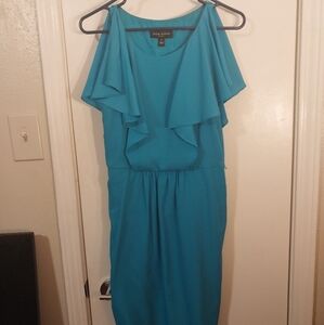 Julie Dillon New York sleeveless turquoise dress